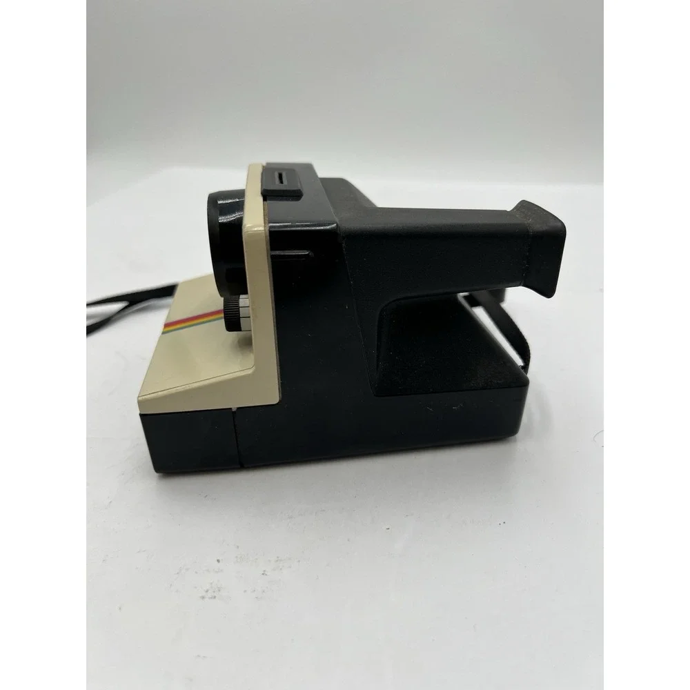 Vintage Polaroid OneStep SX-70 Land Camera Rainbow Stripe White Untested